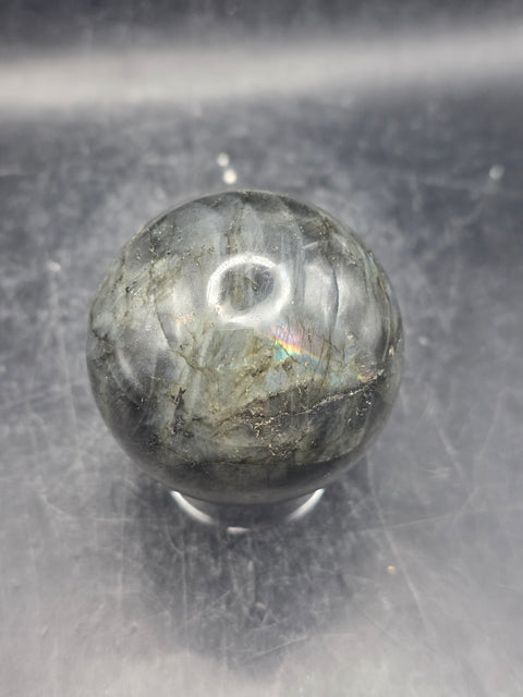 Labradorite sphere! 52.4mm, 2 inches, 7.4 ounces