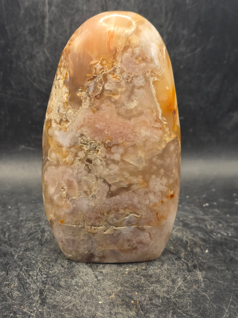 Flower agate free form! 11 ounces, 4 inches tall, 2.3" wide