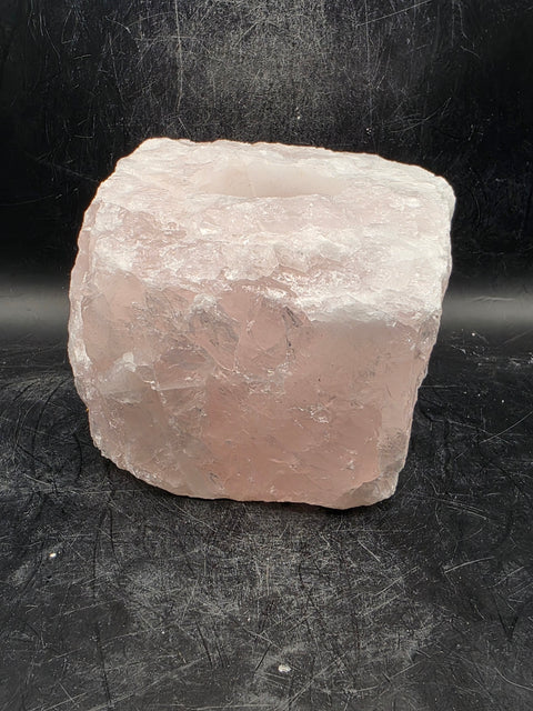 Rose quartz candle holder! 2 pounds, 4 inches by 3 inches!