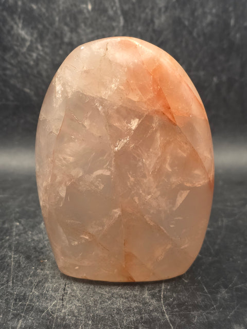 Red hematoid fire quartz free form! 13.3 ounces, 3.4 inches tall
