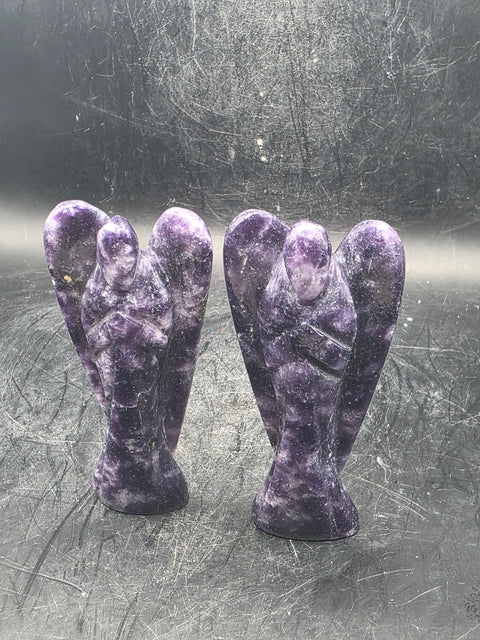 Lepidolite angel! 3 inches tall, 1.7 ounces!
