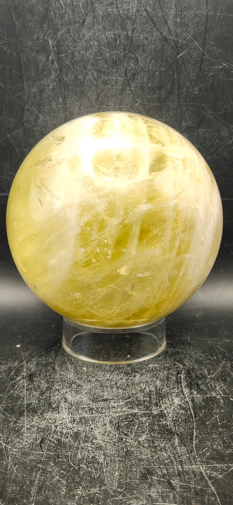 Citrine sphere! 87.8mm, 3.4 inches, 2.1 pounds!