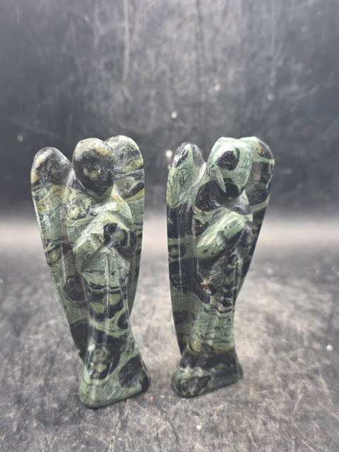 Kambaba Jasper gemstone angel! 3 inches tall, 1.8 ounces!