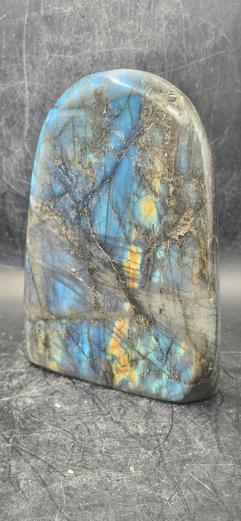 Labradorite free form! 1.2 pounds, 4.3 inches tall, 3 inches wide