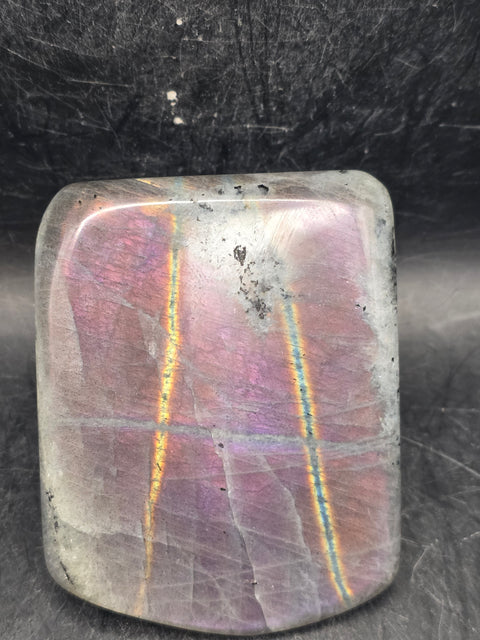 Purple/pink flash sunset labradorite free form, 10.3 ounces