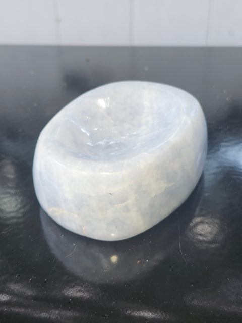 Blue calcite offering bowl/ soap dish! 13 ounces,3.5 inches