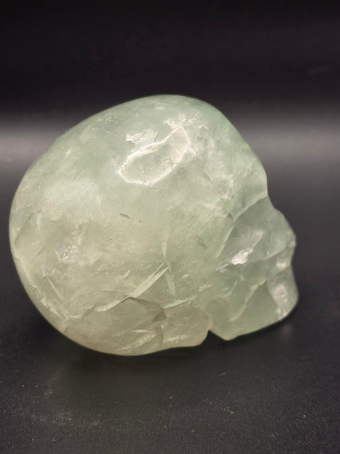 Green florite skull! 3.3 inches long, 2.6 inches tall, 1.3 pounds