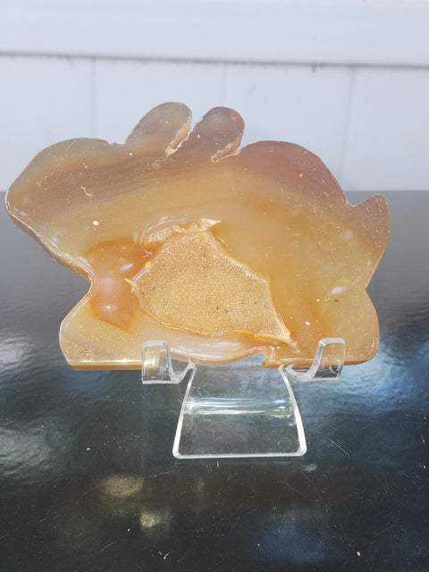 Druzy agate rabbit! 4.5 by 3.1 inch, 8 ounces