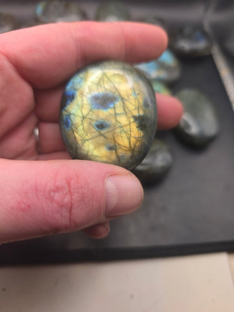 Labradorite palm stone! 1.6 too 2.2 inches!