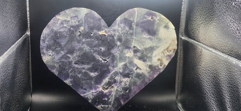 Mega druzy florite heart! 4.8 pounds, 8.5 inches wide, 7.5 tall