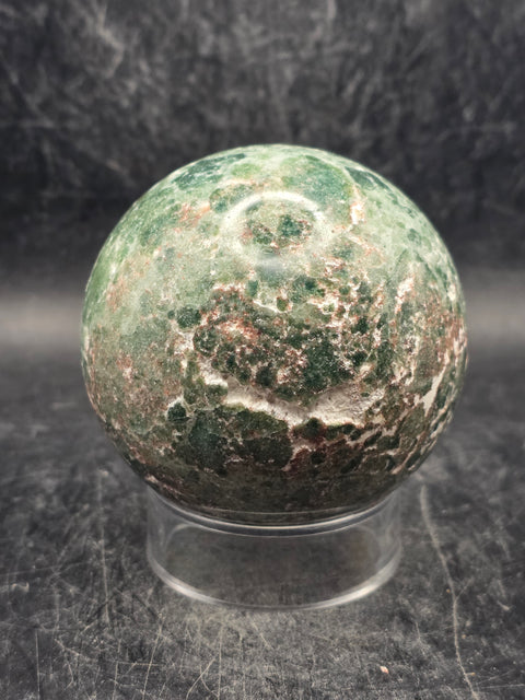 Moss agate sphere! 64mm, 2.5 inches, 12 ounces