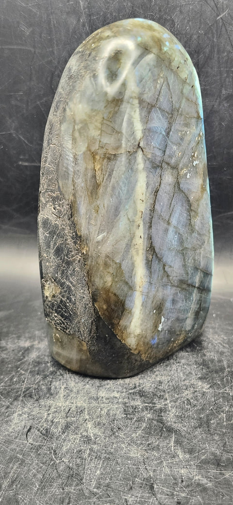 Labradorite free form! 1.13 pounds, 4.6" tall, 2.8" wide,1.7" thick