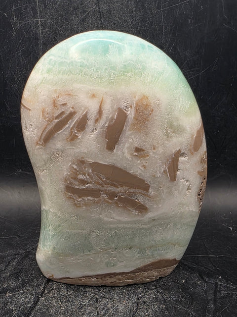 Caribbean calcite free form! 1.2 pounds, 4 inches tall, 2.9 wide!