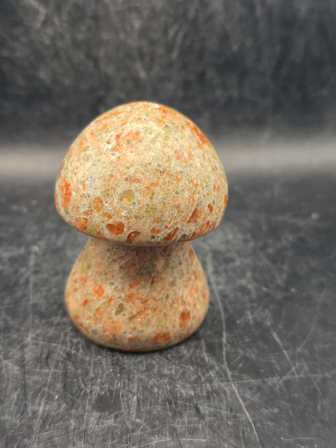 Unakite mushroom! 2.5 inches tall, 6.5 ounces!