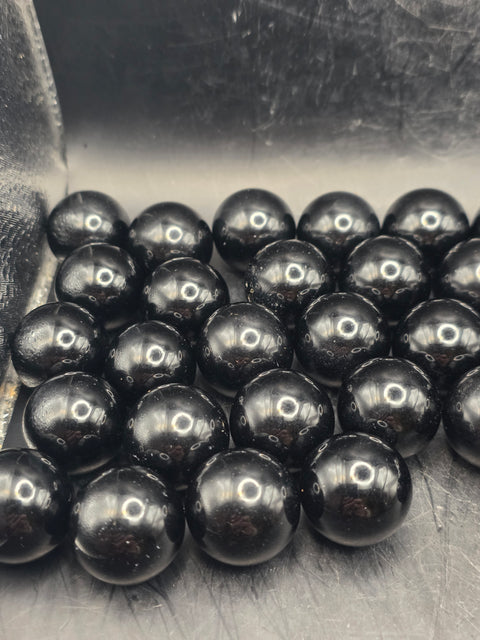 Mini 22mm .8 inch black obsidian sphere!