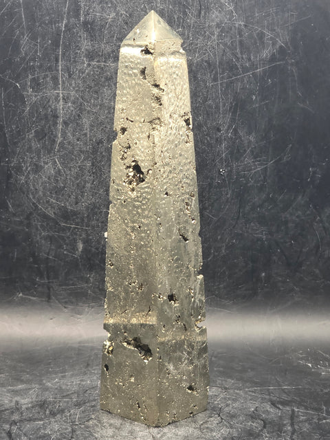 Large pyrite tower! 5.3 inches tall,  9 ounces