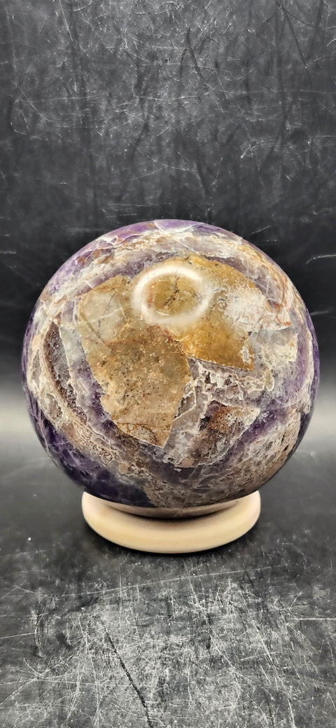 Dream amethyst sphere! 70.3mm,  2.7 inches, 1.1 pounds