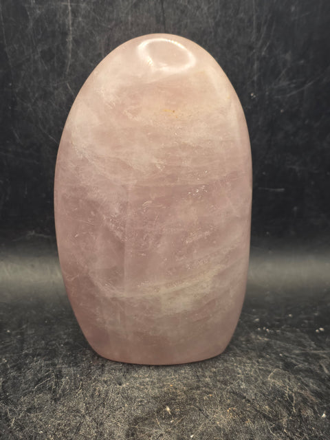 Rose quartz free form! 10.5 ounces, 3.7 inches tall, 2.3 wide