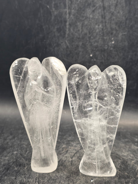 Clear quartz gemstone angel! 3 inches tall, 1.6 ounces!