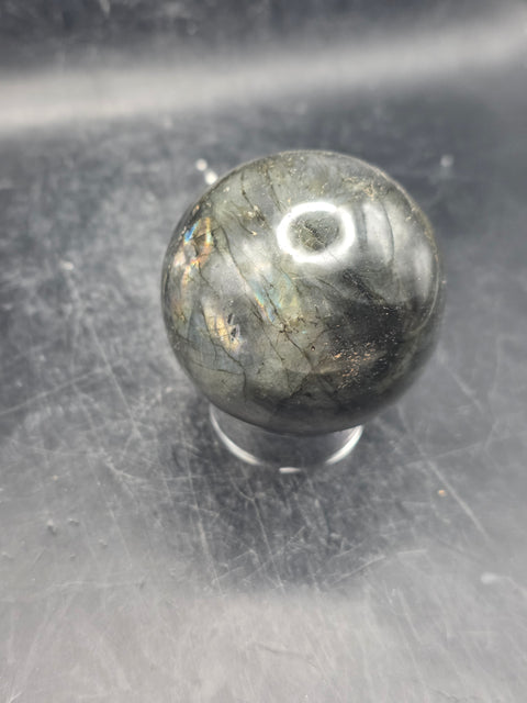 Labradorite sphere! 52.4mm, 2 inches, 7.4 ounces