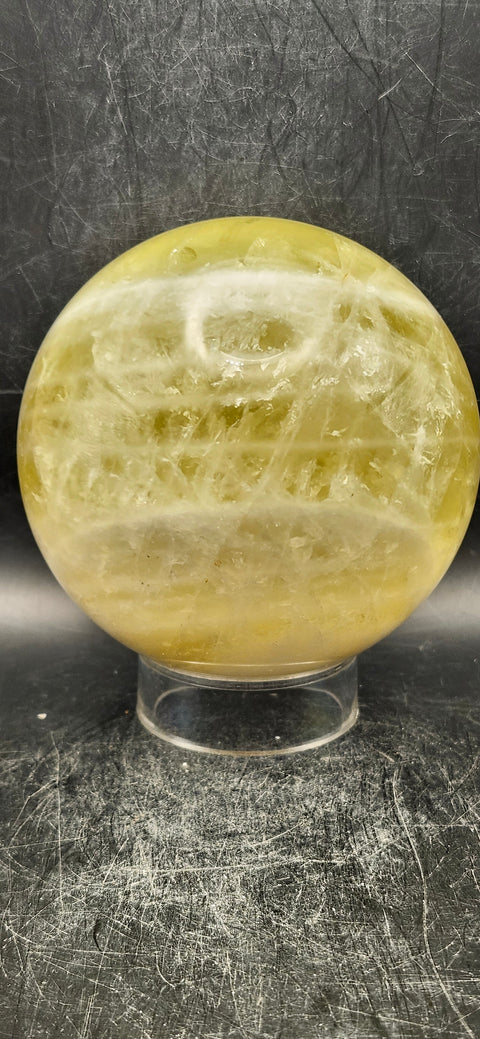 Citrine sphere! 87.8mm, 3.4 inches, 2.1 pounds!