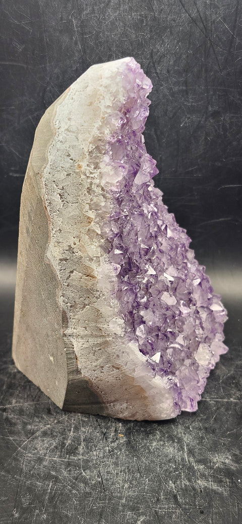 Amethyst cut base free form! 2 pounds, 5 inches tall, 3.5 wide, 3 thick