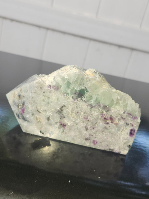 Pyrite in florite free form tower!!  4.4 inches tall, 2.5 inches wide, 1.2 pounds