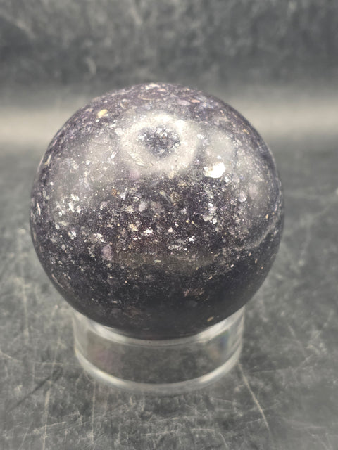 Lepidolite sphere! 61.6mm, 2.4 inches, 11 ounces