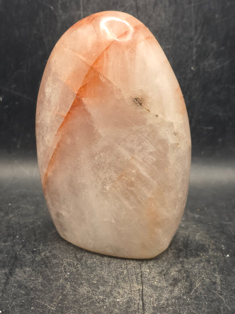 Red hematoid fire quartz free form! 1.3 pounds, 4.2 inches tall!