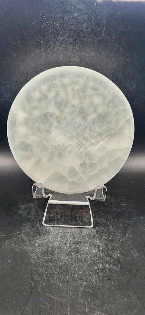 Selenite tree of life charging plate! 4 inches long, .67 thick, 10 ounces