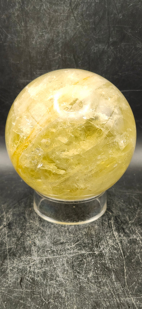 Citrine sphere! 74.4mm, 2.9 inches, 1.4 pounds!