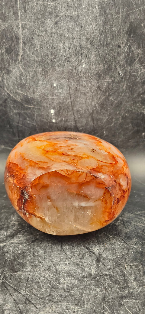 Carnelian agate free-form! 14.5 ounces, 3.2 inches tall, 2.7" wide