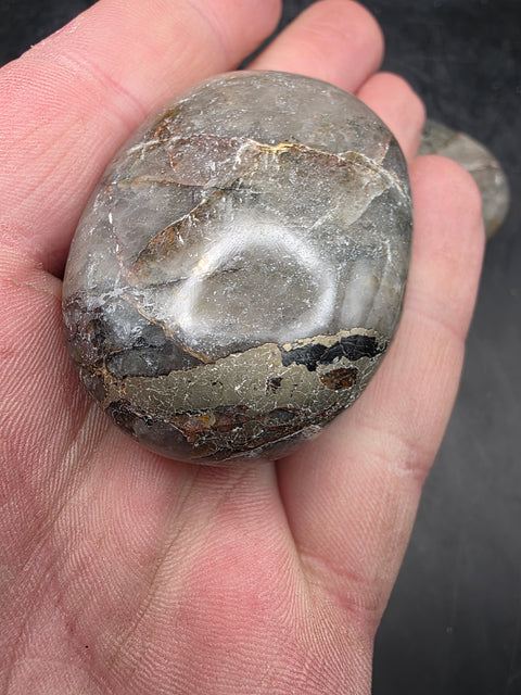 Golden healer pyrite palm stone! 1.8 to 2.2 inches