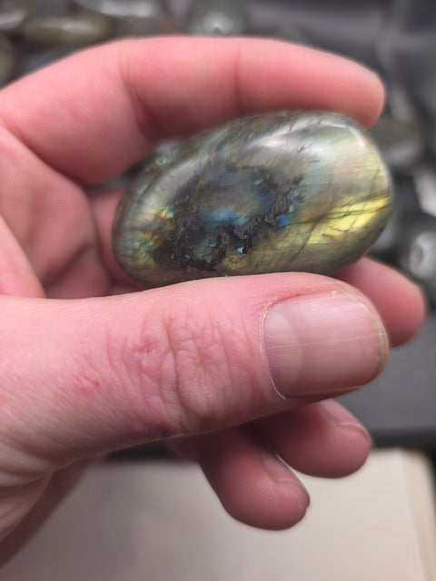 Labradorite palm stone! 1.6 too 2.2 inches!