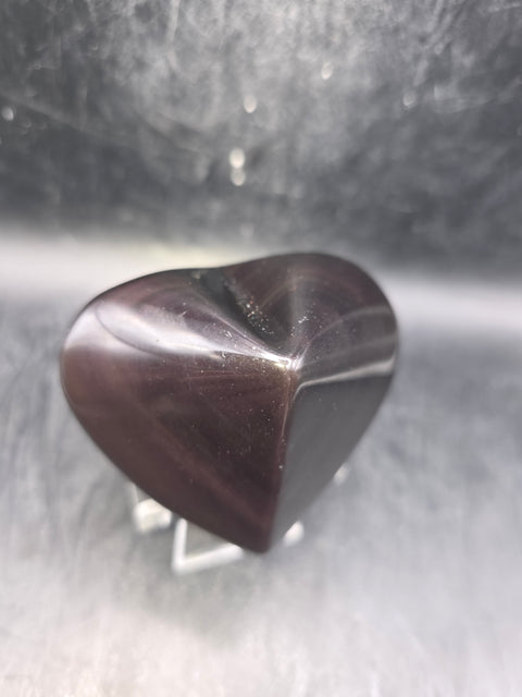 Rainbow obsidian heart! 6 ounces! 2.5 inches wide, 2.1" tall