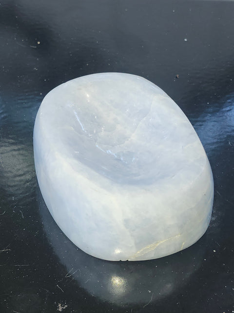 Blue calcite offering bowl/ soap dish! 13 ounces,3.5 inches