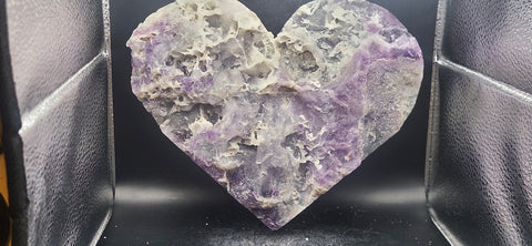 Mega druzy florite heart! 4.8 pounds, 8.5 inches wide, 7.5 tall