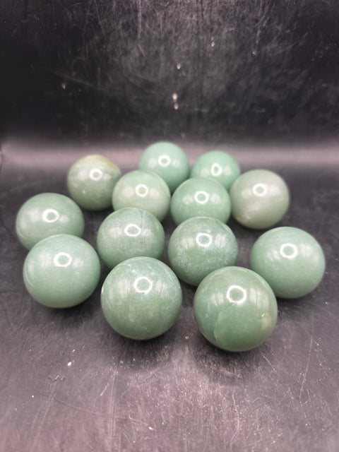Mini 30mm, 1.2 inch green aventurine sphere!