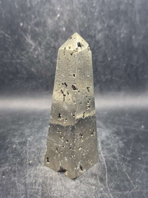 Pyrite tower! 7.5 ounces, 3.8 inches tall