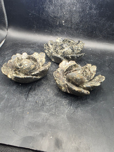 Black pyrite rose! 7 ounces, 2.8 inches wide!