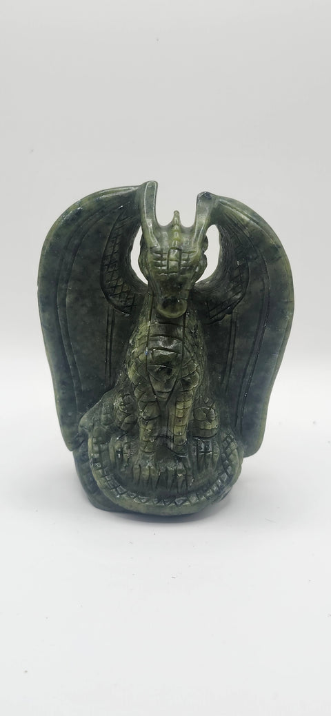 Nephrite jade winged dragon! 3.5 inches tall 7 ounces