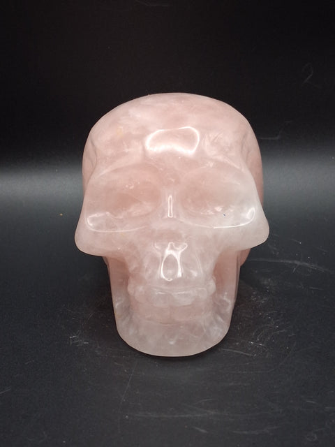 Large rose quartz skull! 1.5 pounds, 3.7 inches long, 2.7" tall