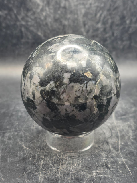 Indigo gabbro sphere! 62.8mm, 2.4 inches, 13 ounces