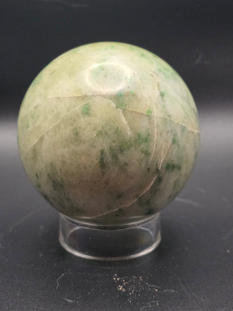 Hydrogrossular garnet sphere! 76.7mm, 3 inches, 1.12 pounds