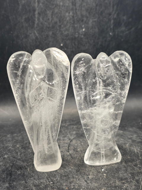 Clear quartz gemstone angel! 3 inches tall, 1.6 ounces!