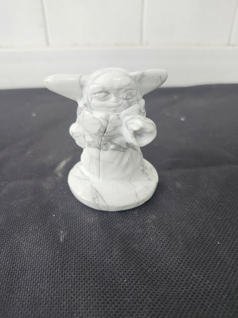 4.4 ounce, 2.5 inch howlite yoda