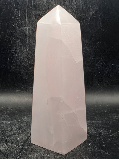Pink mangano calcite tower! Uv reactive, 13 ounces, 5.1 inches tall