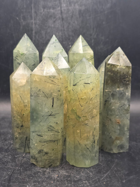 Prehnite tower! 2.9 too 3.7 inches tall!