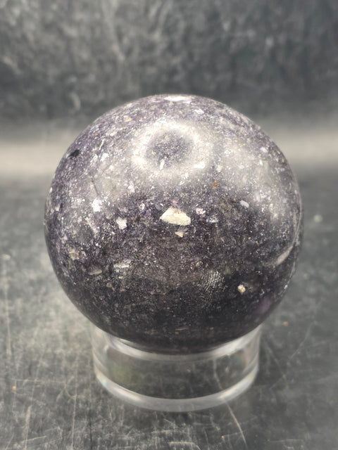 Lepidolite sphere! 12.7 ounces, 63.9mm, 2.5 inches
