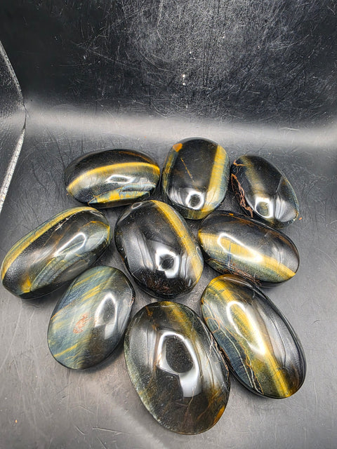 Blue tiger eye palm stone! 2 too 2.5 inches!